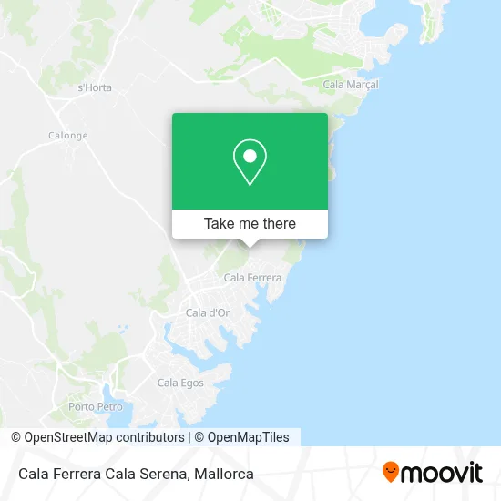 Cala Ferrera Cala Serena map