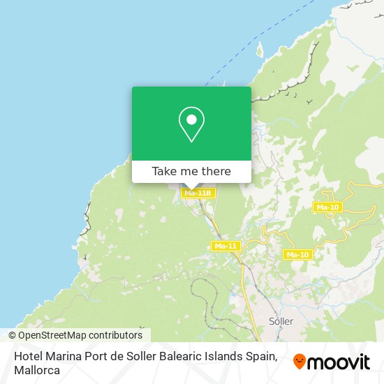 Hotel Marina Port de Soller Balearic Islands Spain map