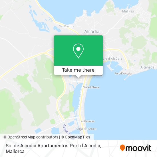 mapa Sol de Alcudia Apartamentos Port d Alcudia