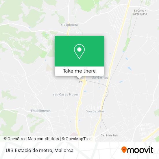 UIB Estació de metro map
