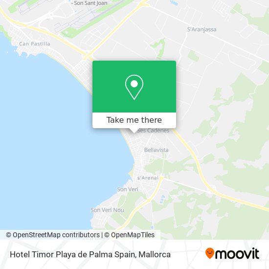 mapa Hotel Timor Playa de Palma Spain