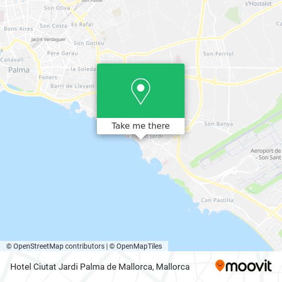 Hotel Ciutat Jardi Palma de Mallorca map