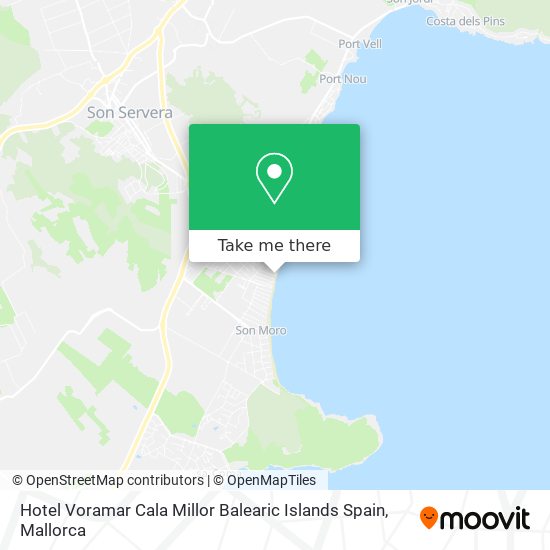 Hotel Voramar Cala Millor Balearic Islands Spain map