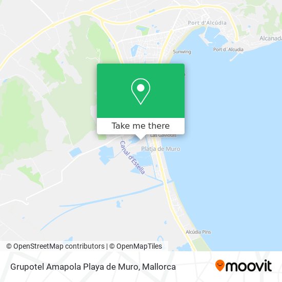 mapa Grupotel Amapola Playa de Muro