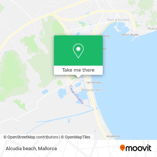 Alcudia beach map