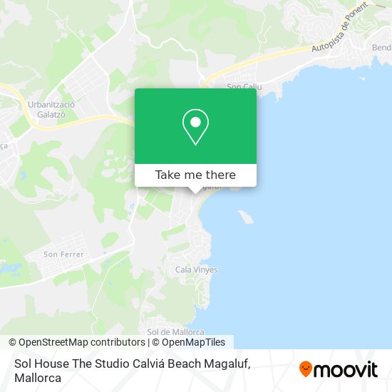 Sol House The Studio Calviá Beach Magaluf map