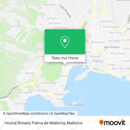 Hostal Bonany Palma de Mallorca map