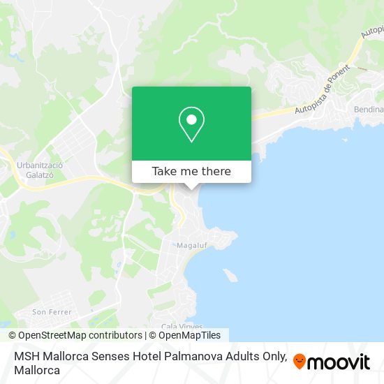 MSH Mallorca Senses Hotel Palmanova Adults Only map