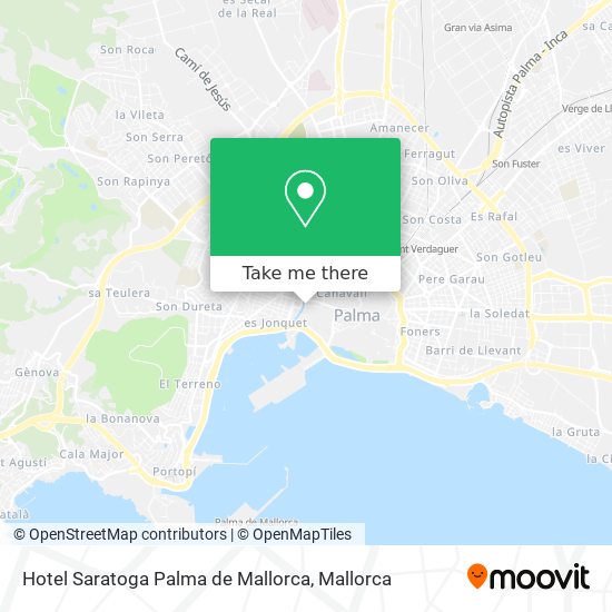 mapa Hotel Saratoga Palma de Mallorca