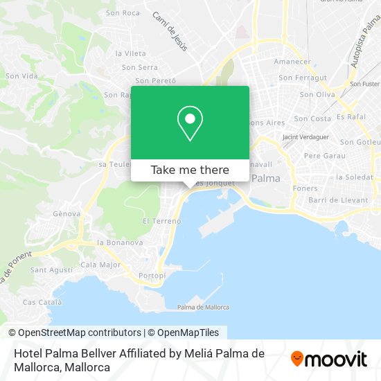 Hotel Palma Bellver Affiliated by Meliá Palma de Mallorca map