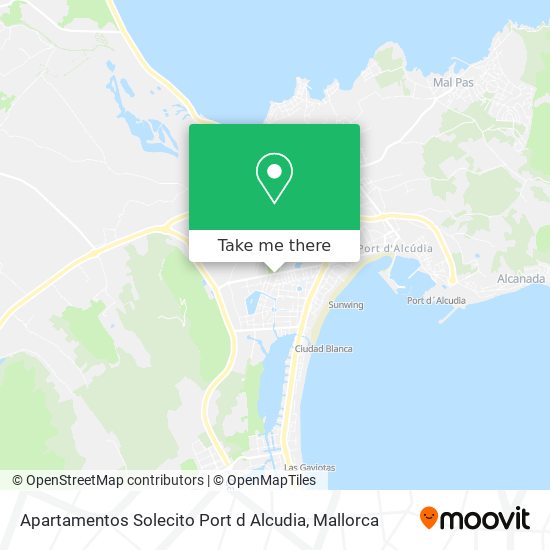 Apartamentos Solecito Port d Alcudia map