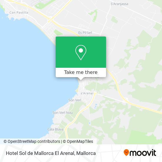 mapa Hotel Sol de Mallorca El Arenal