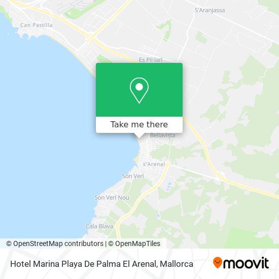 Hotel Marina Playa De Palma El Arenal map