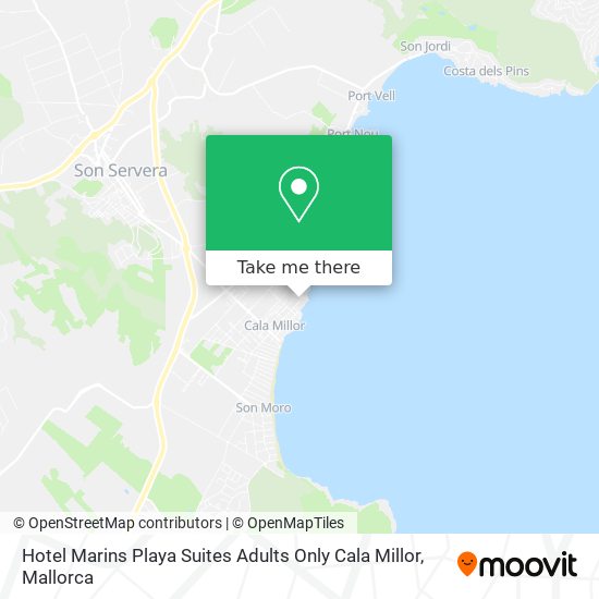 Hotel Marins Playa Suites Adults Only Cala Millor map