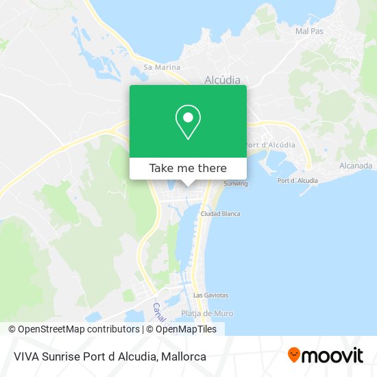 VIVA Sunrise Port d Alcudia map