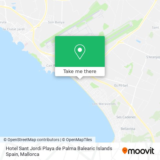 Hotel Sant Jordi Playa de Palma Balearic Islands Spain map