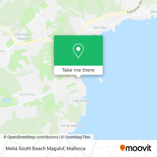Meliá South Beach Magaluf map