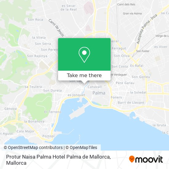 Protur Naisa Palma Hotel Palma de Mallorca map