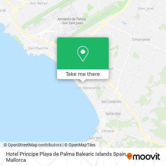 Hotel Principe Playa de Palma Balearic Islands Spain map
