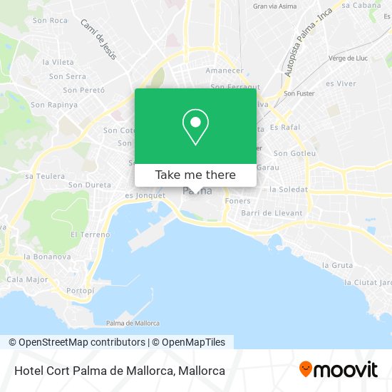 mapa Hotel Cort Palma de Mallorca