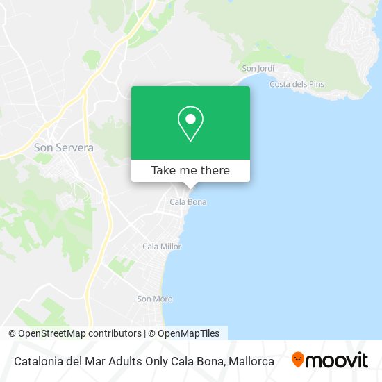 Catalonia del Mar Adults Only Cala Bona map