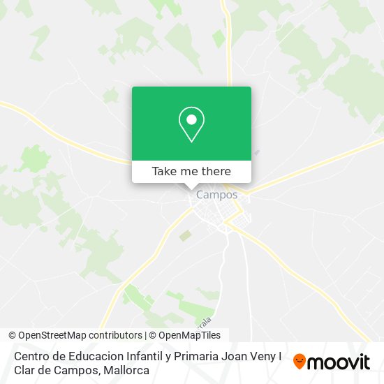 mapa Centro de Educacion Infantil y Primaria Joan Veny I Clar de Campos