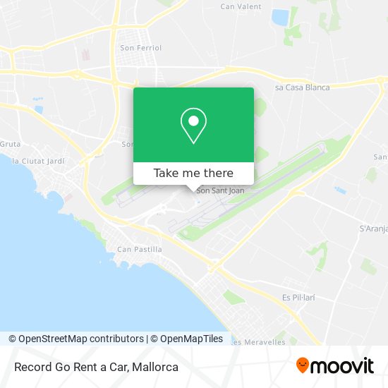 Record Go Rent a Car map