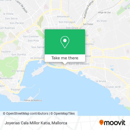 Joyerias Cala Millor Katia map