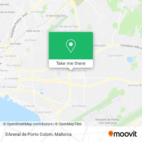 S'Arenal de Porto Colom map