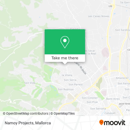 Namoy Projects map