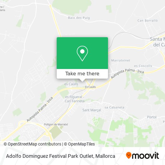 mapa Adolfo Dominguez Festival Park Outlet