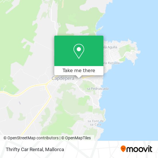 mapa Thrifty Car Rental