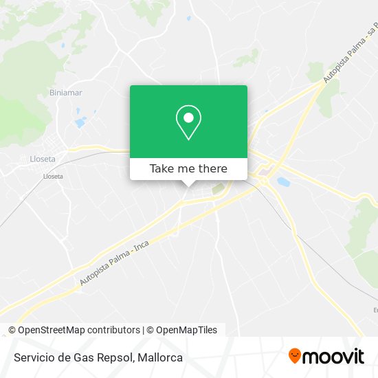 Servicio de Gas Repsol map