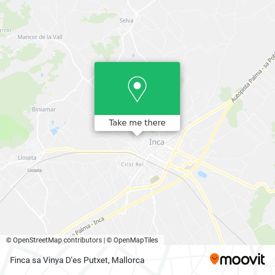 Finca sa Vinya D'es Putxet map