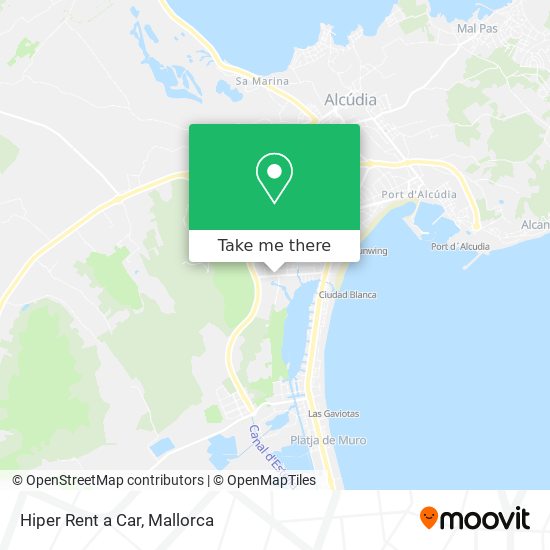 mapa Hiper Rent a Car