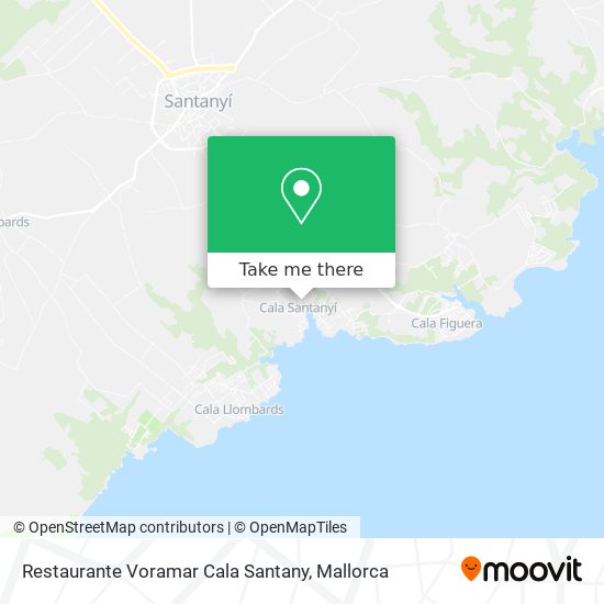 mapa Restaurante Voramar Cala Santany