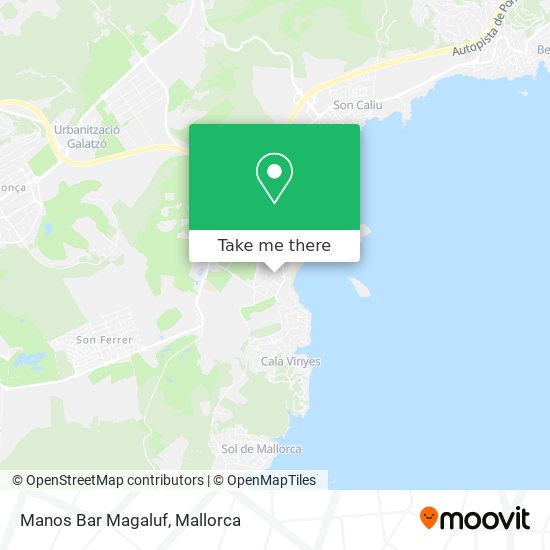 Manos Bar Magaluf map