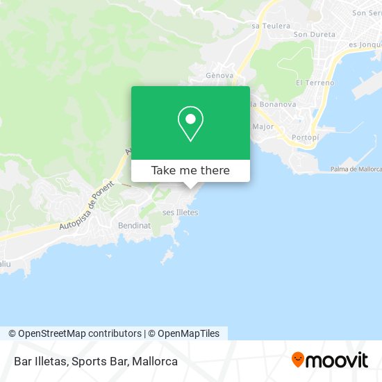 Bar Illetas, Sports Bar map