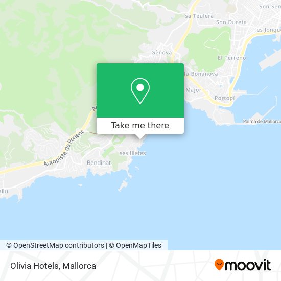 Olivia Hotels map