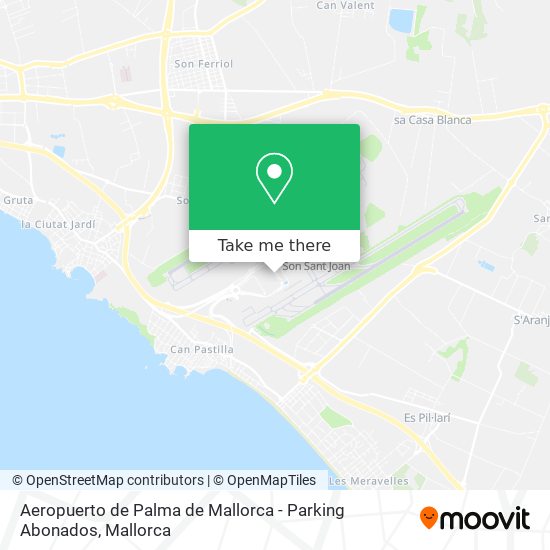 mapa Aeropuerto de Palma de Mallorca - Parking Abonados