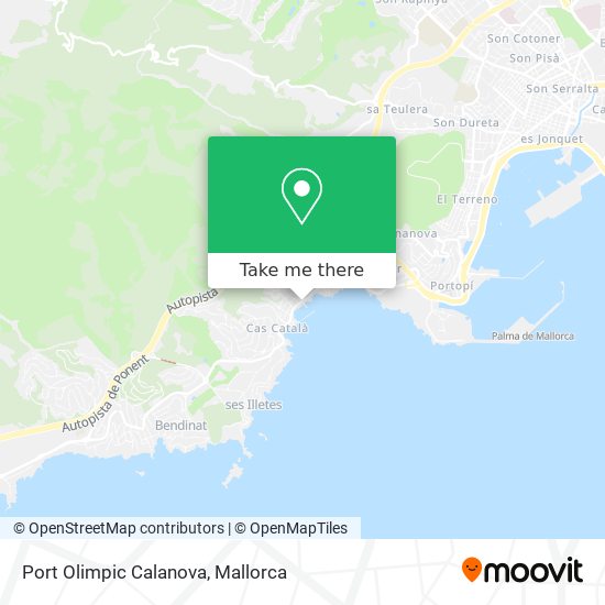 Port Olimpic Calanova map