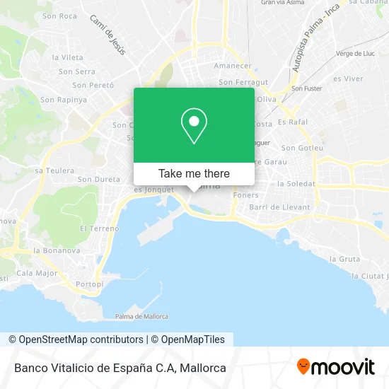 Banco Vitalicio de España C.A map