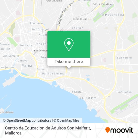 mapa Centro de Educacion de Adultos Son Malferit