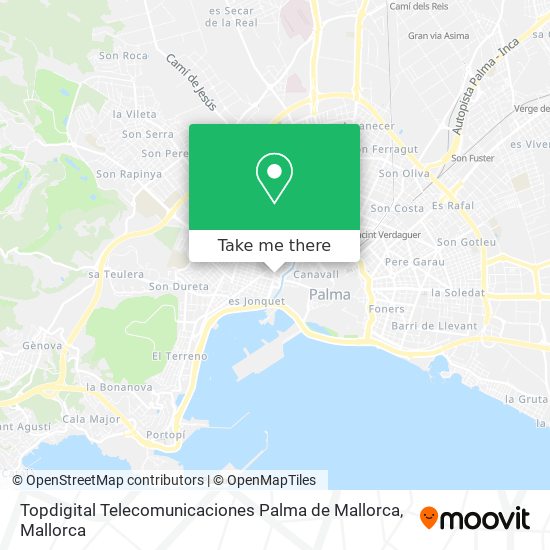 mapa Topdigital Telecomunicaciones Palma de Mallorca