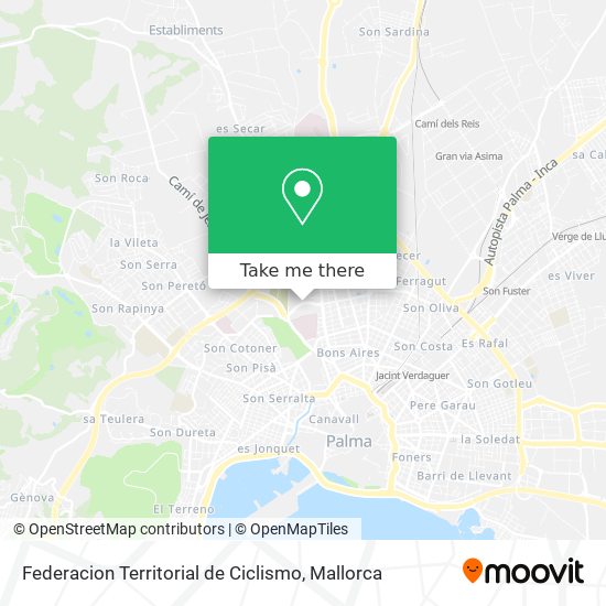Federacion Territorial de Ciclismo map