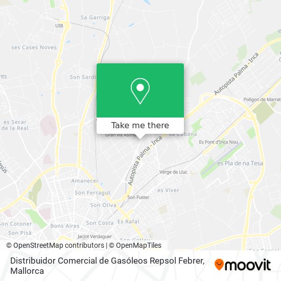 mapa Distribuidor Comercial de Gasóleos Repsol Febrer