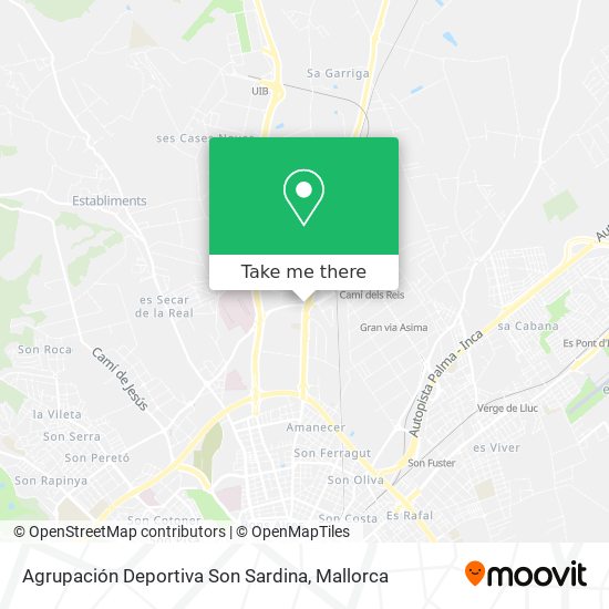 Agrupación Deportiva Son Sardina map