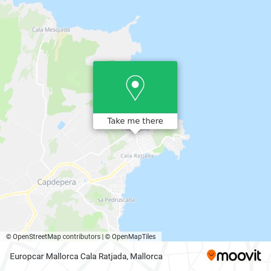 Europcar Mallorca Cala Ratjada map