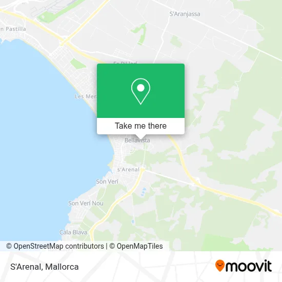 S'Arenal map