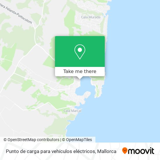 mapa Punto de carga para vehículos eléctricos